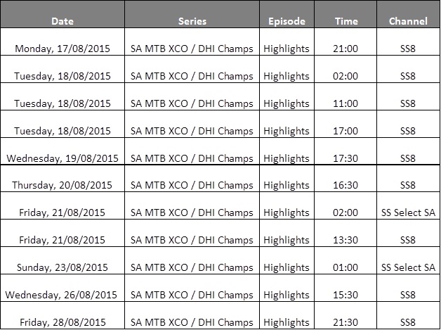 tv schedule