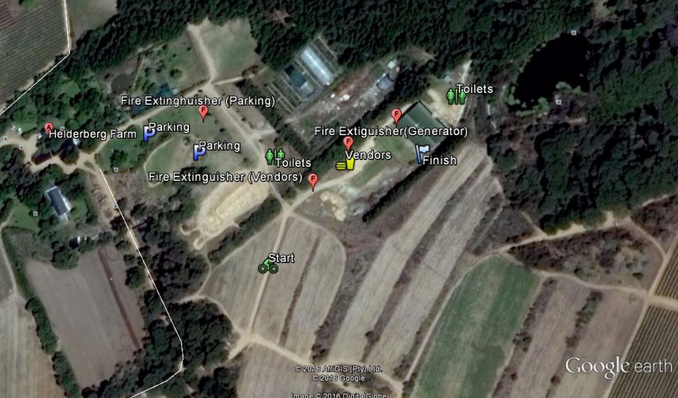 Venue Map - Helderberg Farm - 27 Feb 16