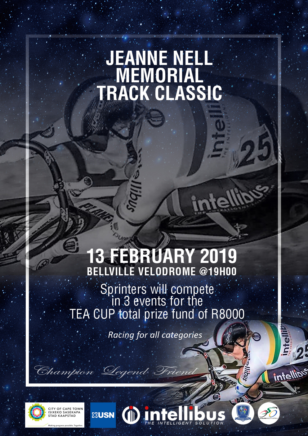 Jeanne Nell Memorial Track Classic - Event date change update @ Bellville Velodrome | Cape Town | Western Cape | South Africa